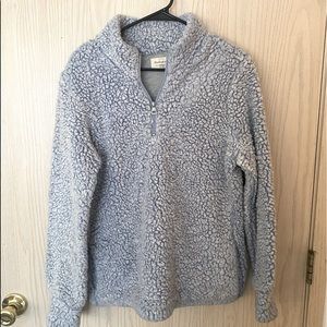 Vintage weather proof fuzzy pullover, L